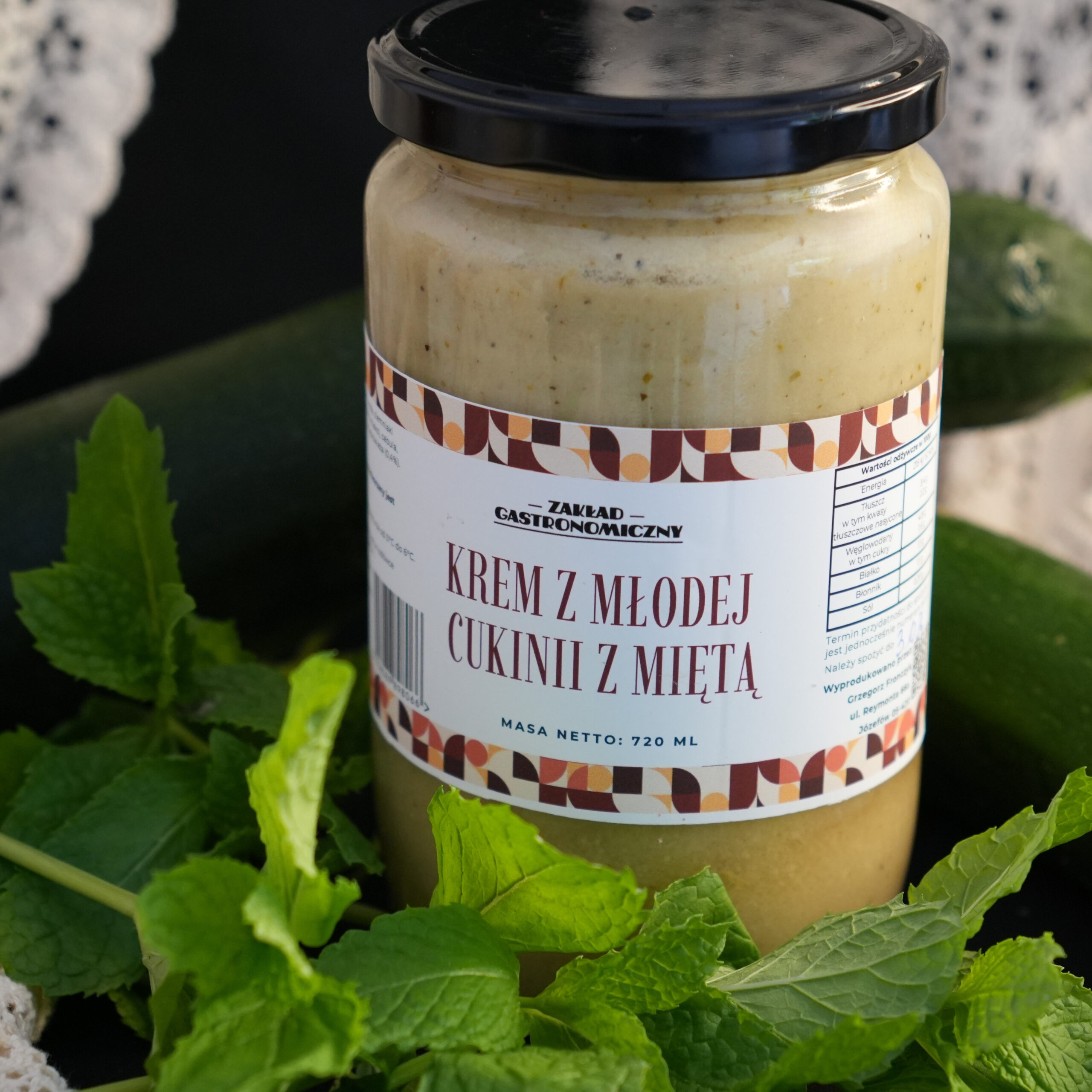 Krem z młodej cukinii z miętą 720ml